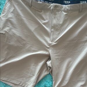 🦸‍♂️Big & Tall- Izod 52” Golf Flat Front Shorts - Tan